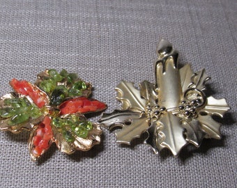 Vintage Christmas Brooches, Vintage broach, pretty broach, Cute broach, vintage broach, broach bundle, fancy broach