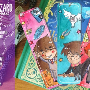 Set of 3 Printable Magic Bookmarks | Instant Download Wizard-Themed Bookmarks | Perfect Gift for Fantasy Fans and Book Lovers
