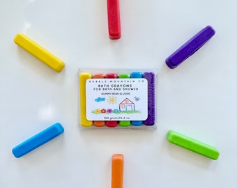 Colorful Bath Crayon Sticks, Draw In the Tub, Children's Bath Toys, Sensory Gifts, Bath Play, Fun Birthday Gift, Washable Crayons