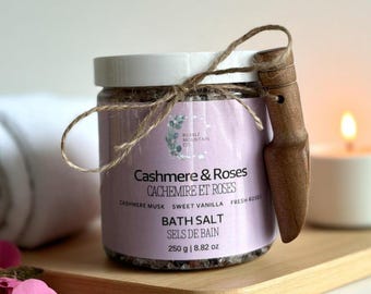 Sel de bain cachemire et roses