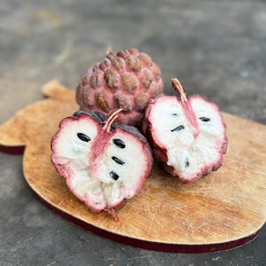 10 Red Custard Apple Seeds, Rare, Exotic and Delicious, Beautiful fruit and a lot of properties, It cannot miss in your yard !!