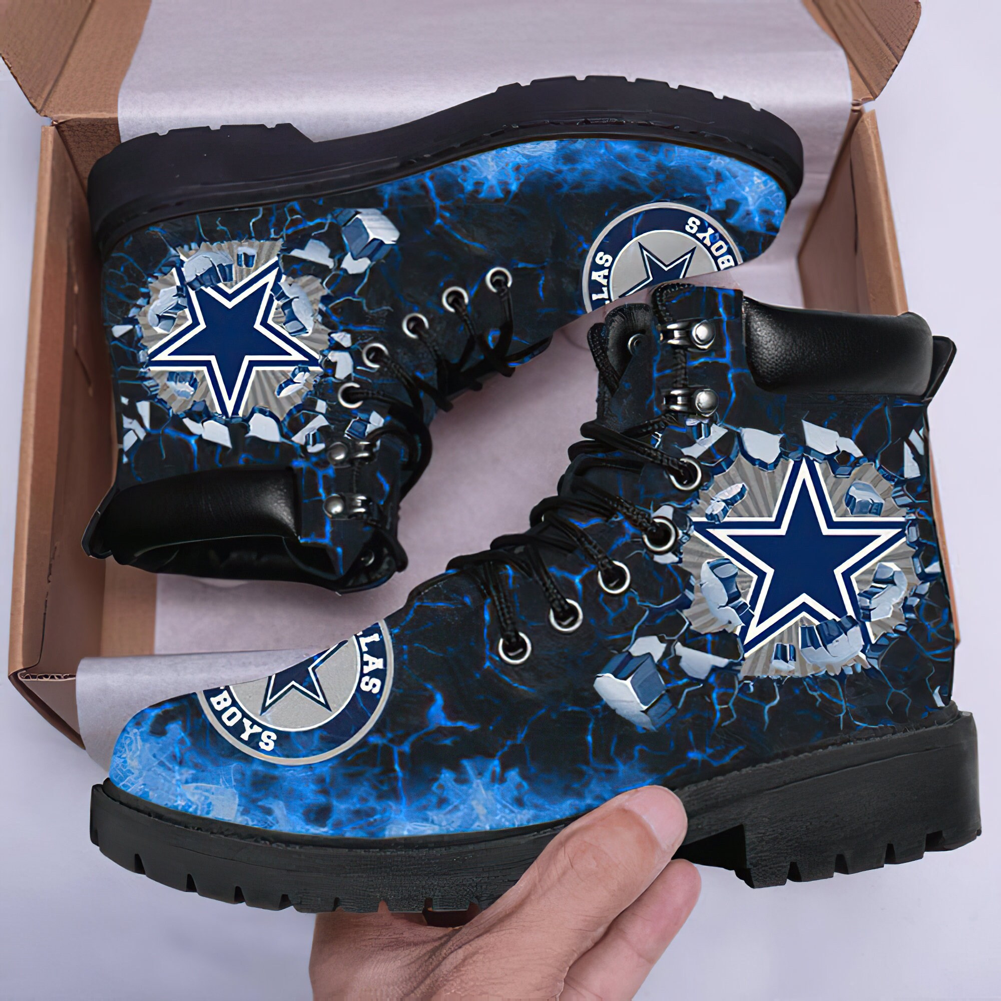 Dallas Cowboys NFL 3D Boots shoes Dallas Cowboys NFL custom Etsy