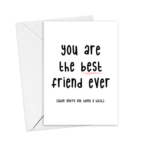Best Friend Ever Friendship Card Best Friend Card Gift for | Etsy