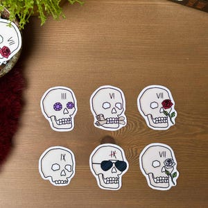 The Locked Tomb skull stickers | the nine houses | Gideon the Ninth | laminate stickers