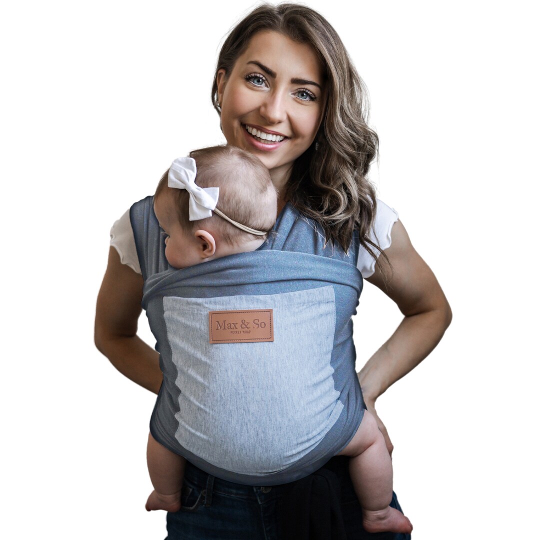 Baby Wrap Carrier for Newborn and Infantmade of Cotton and Vegan