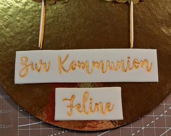 Tortendeko: Schriftzüge auf Fondant