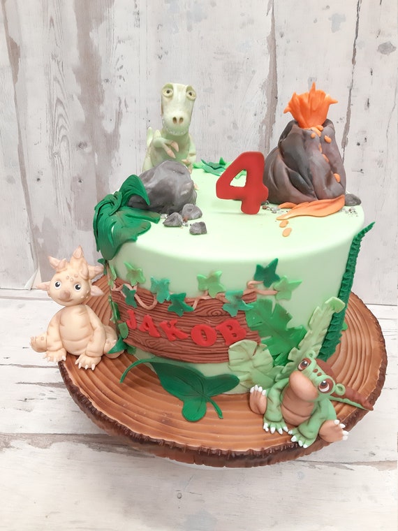 Dinocake Topper Dinosaurs Cakes Topper Fondant Figure Etsy