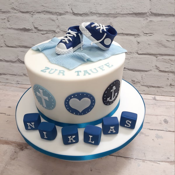 Glaube Liebe Hoffnung, Würfel, Schuhe - Tortentopper, Fondantfiguren, Caketopper