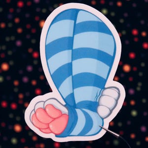 Programmer Socks - 3" Furry Paw Stickers