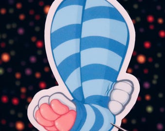 Programmer Socks - 3" Furry Paw Stickers