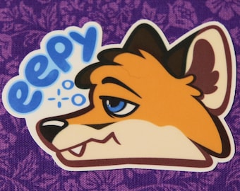 Eepy Fox - 3" Furry Sticker (Matte)