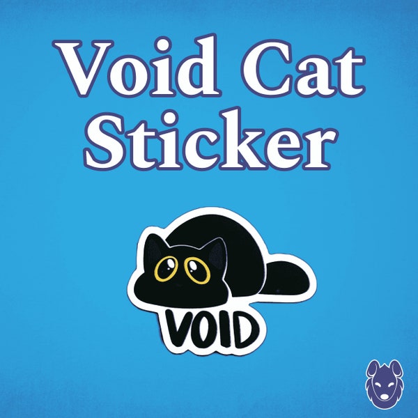 Void Cat Sticker - 2" Black Cat Vinyl Sticker
