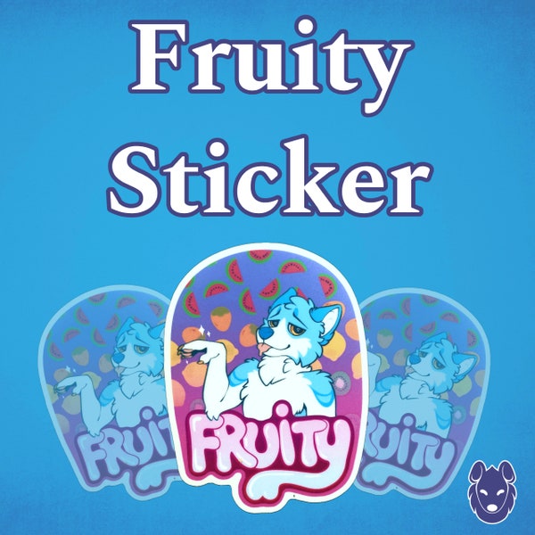 Fruity - 3" Queer Furry Sticker