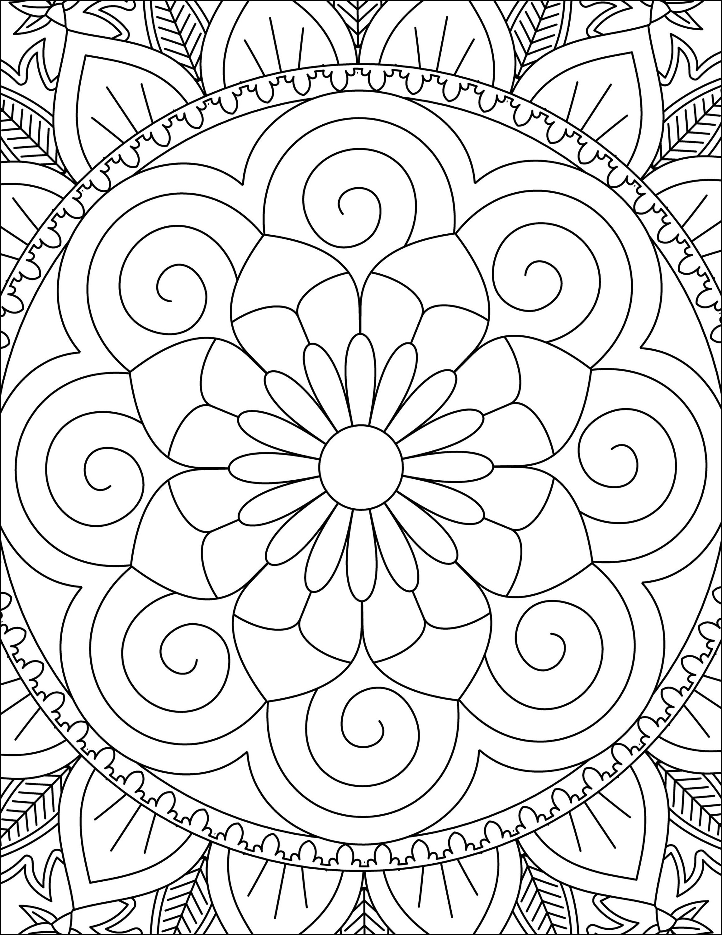 200 beautiful high-quality Mandala designs for coloring. | Etsy
