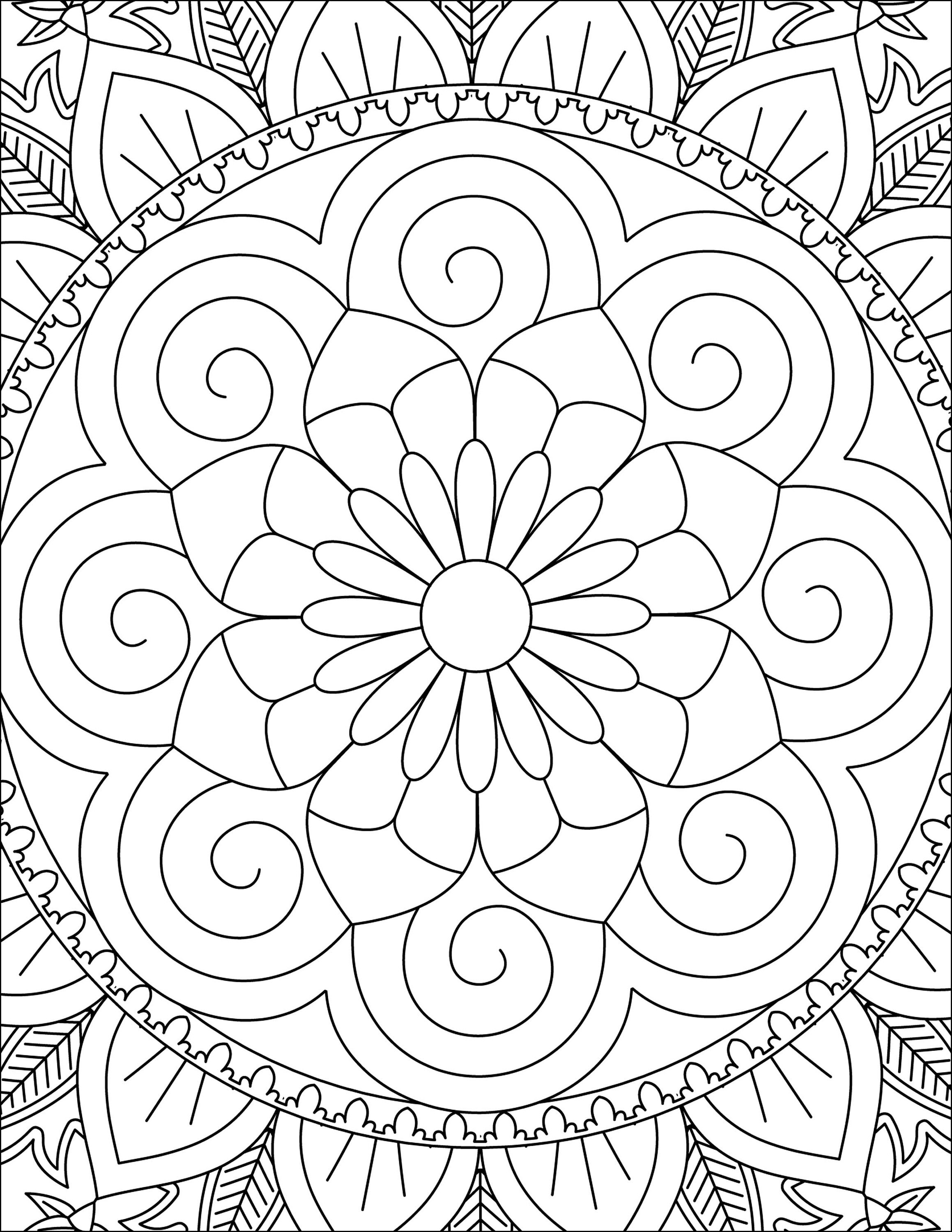 200 beautiful high-quality Mandala designs for coloring. | Etsy