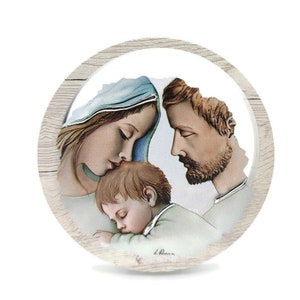Handpainted Holy Family Plaque | Wood Plaque | Gift