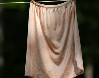 Naturally Dyed Vintage Half Slip- Plant Dyed