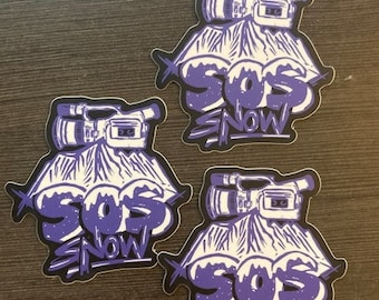3 Pack SOS Camera Mtn Blue Vinyl Sticker