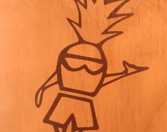 Black Snowy Pineapple Shaka Sticker