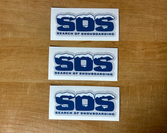 3 Medium SOS Logo Stickers