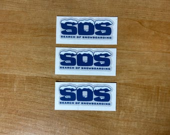 3 Small SOS Logo Stickers