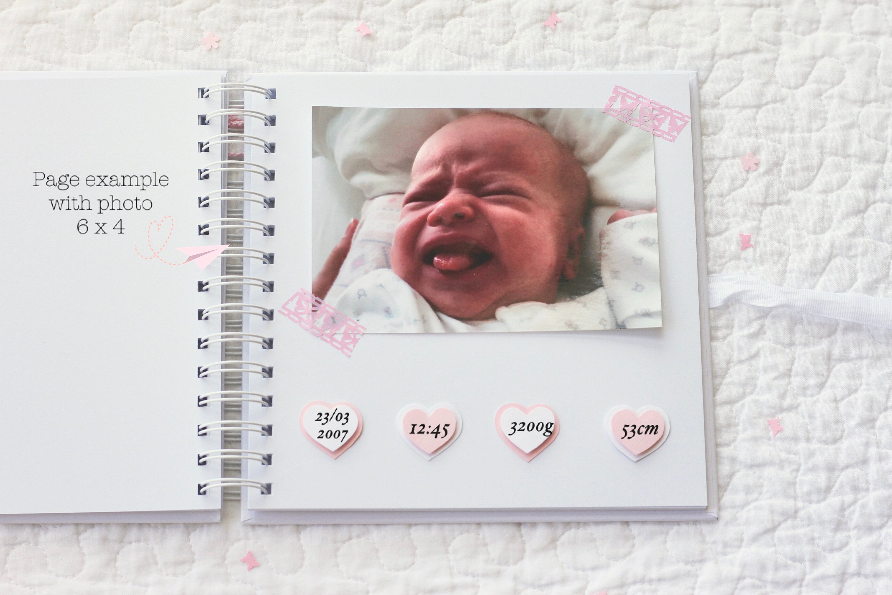Album Baby Girl Baby Memory Book Girl Memory Photo Album Etsy