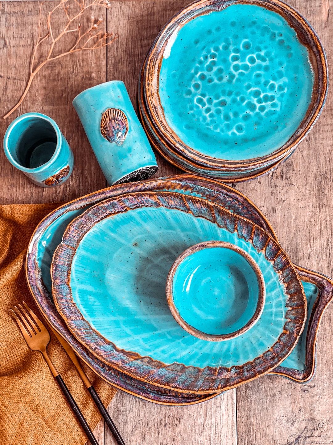 Handmade Ceramic Large Serving Dishes Dinner Plates Ceramic Etsy