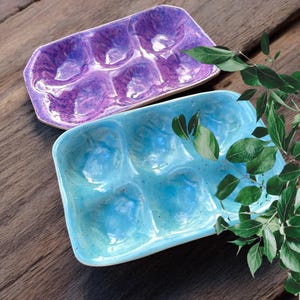 Ceramic Egg Tray, Stoneware Egg Holder, Handmade Ceramic Egg Tray, Unique Stoneware Egg Nest, Kitchen Gift, Housewarming Gift Idea