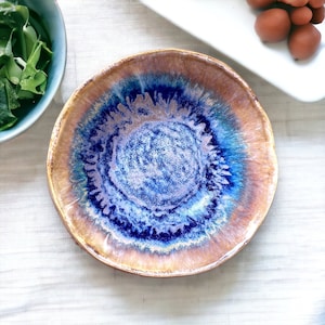 Colorful bowls, pottery bowls handmade serving, ceramic bowls platters, handmade bowl pottery cozy, handpainted bowl, housewarming gift BR