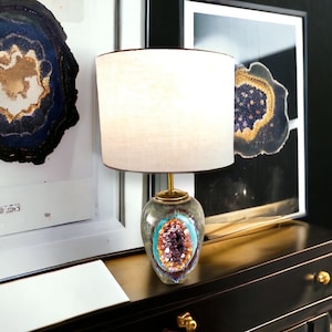 Pottery lamp handmade, bedside table lamp ceramic, ceramic table lamp with shade, clay table lamp, bedside lamp unique, housewarming gift