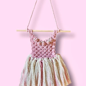 Macrame Dress Wall Decor ! So adorable for any room !