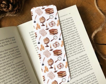Dark Academia Bookmark - books, candles, letters, brown bookmark, unique bookmark, school gift, old classics, book accessories, bookish gift
