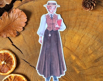 Anne Shirley Sticker (Autumn Version) - Anne of Green Gables, Anne with an E, Character Stickers, Bookish gifts, literary stickers, decals