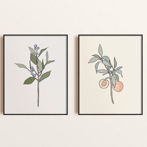 Minimal Plants Digital Illustration, 4x6, 5x7, 8x10, png