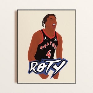 Ilustração personalizada do basquete de Toronto, Scottie ROTY, 4x6, 5x7, 8x10, png