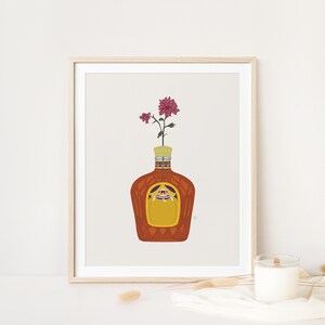 CR Whiskey x Flower | Bar Cart | Bar Art | Cocktail Art | Rum | Tequila | Wodka | Gin | Aperol | Digitale downloads | Home Decor | Drinken