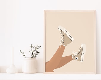 Sneaker Digital Illustration, 4x6, 5x7, 8x10, png