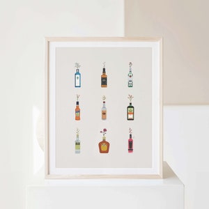 アルコール×フラワー | ボタニカルズ | バーカート用のアルコール入りフラワーアートプリント