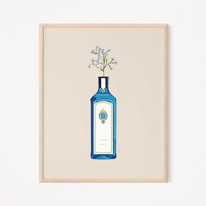Gin x Flower | Bar Cart | Bar Art | Cocktail Art | Rum | Tequila | Vodka | Aperol | Whiskey | Digital Downloads | Home Decor | Drink Decor