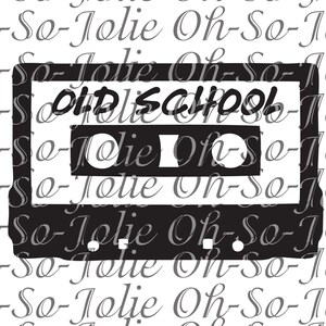 SVG digital, vieja escuela, cinta de casete SVG, pdf, png, jpg, Cricut