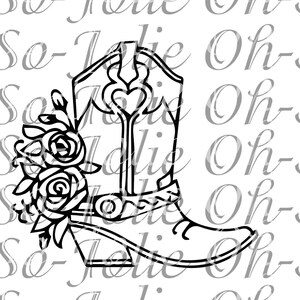 Digital SVG, Flower Boots , SVG, pdf, png, jpg, Cricut
