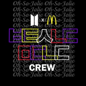 Digital svg, BTS logo,BTS McDonalds shirt svg, Bts McDonalds svg, Black Background, png clear background, K-Pop, BTS svg, pdf, png, jpg, image 1