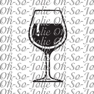 Digital SVG, Wine Glass  , SVG, pdf, png, jpg, Cricut