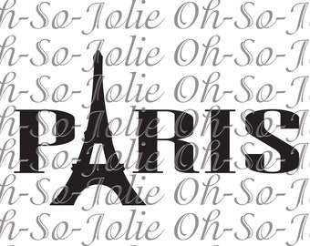 SVG numérique, Paris, Tour Eiffel SVG, pdf, png, jpg, Cricut