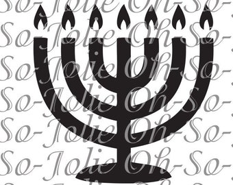 SVG numérique, Menorah, Hanukkah SVG, pdf, png, jpg, Cricut