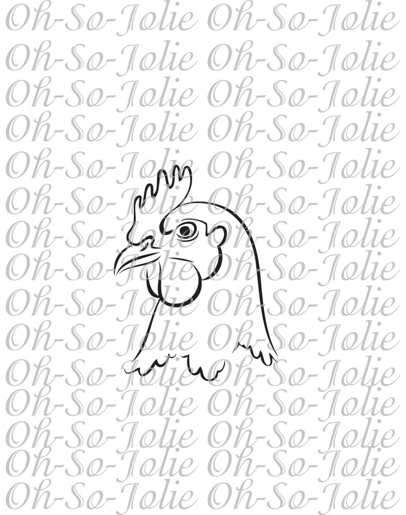 Digital SVG, Chicken Head , SVG, Pdf, Png, Jpg, Cricut Etsy