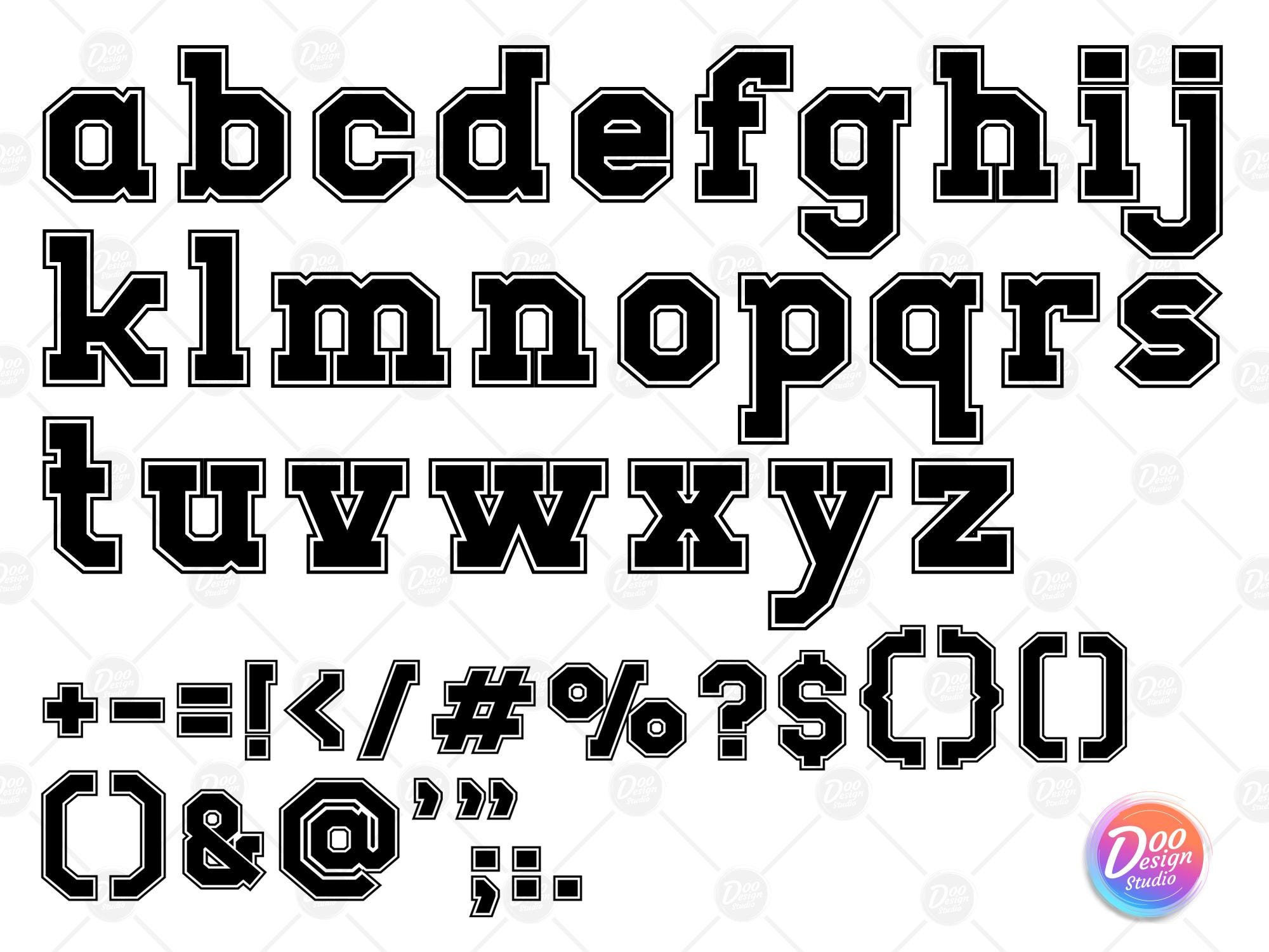 Varsity Font Svg, College Font Svg, Varsity Letters Svg, Varsity ...