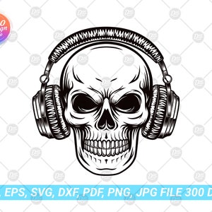 Schädel Dj-Kopfhörer, Schädel-Kopfhörer-Svg, Kopfhörer-Svg, Schädel-Kopfhörer-Musik-Svg, Schädel-Kopfhörer-Logo, Schädel-Headset-Svg
