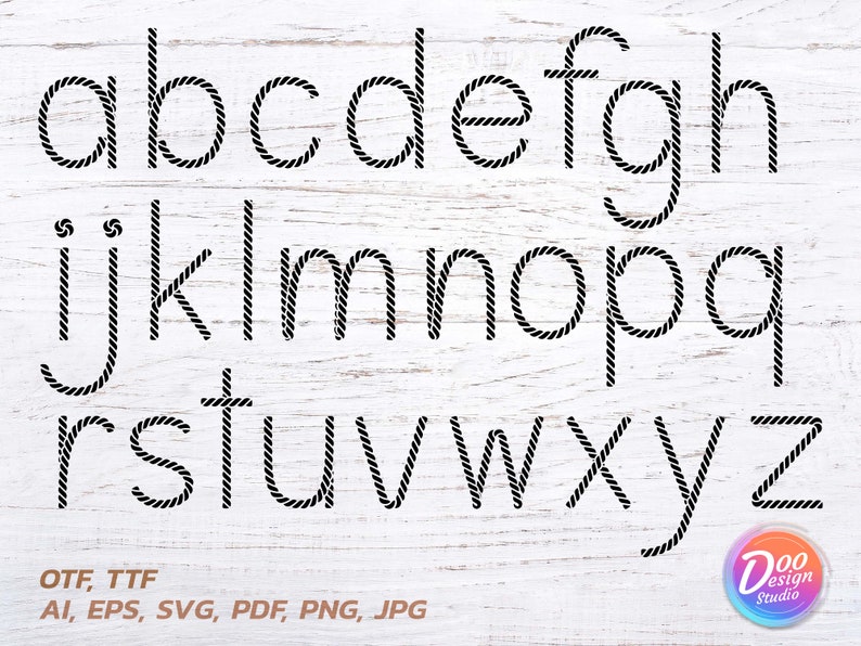 Rope Letters Svg, Fonts Cowboy Svg, Letters Commercial Pdf, Rope Svg ...