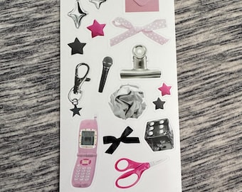 crafty diva junk journal sticker sheet 4x6